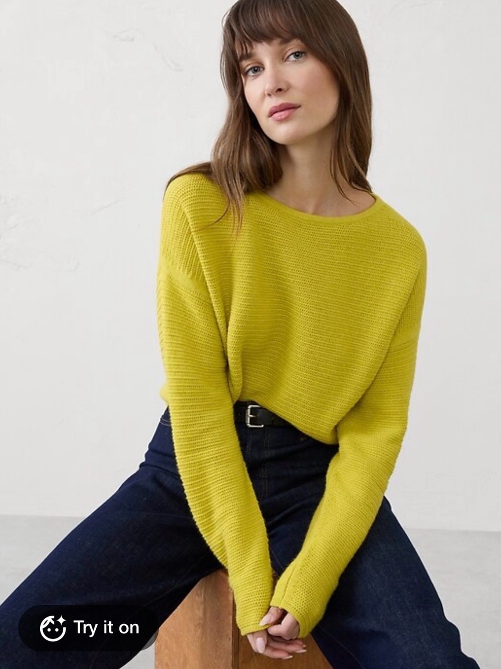BOXY CROPPED PULLOVER SWEATER